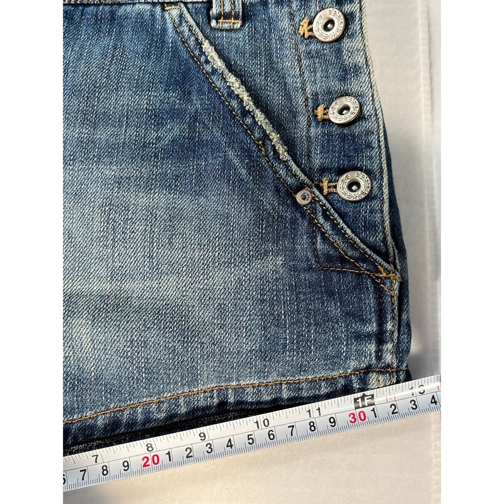 Free People Denim Jean Shortalls Women's Overall Shorts size 26 - Picture 14 of 16